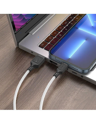 HOCO cable USB A to Lightning 2,4A X90 1m white
