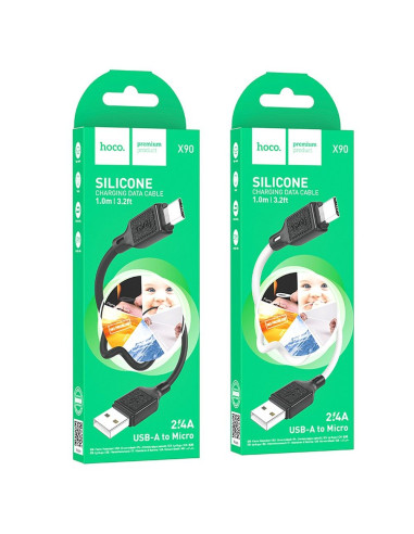 HOCO cable USB A to Micro USB 2,4A X90 1m white