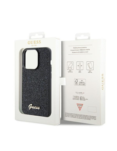 Coque GUESS pour IPHONE 14 Pro GUHCP14LPMSDGSK (Disco Metal Script) noir