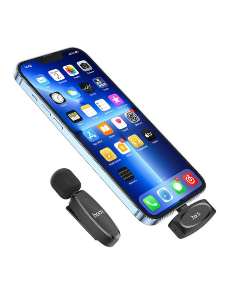 HOCO microphone cravate sans fil Lightning L15 noir