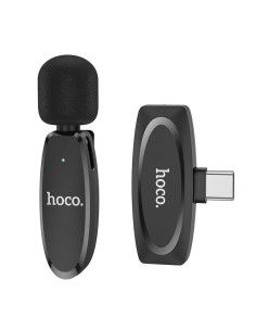 Microphone cravate sans fil HOCO Type C L15 noir