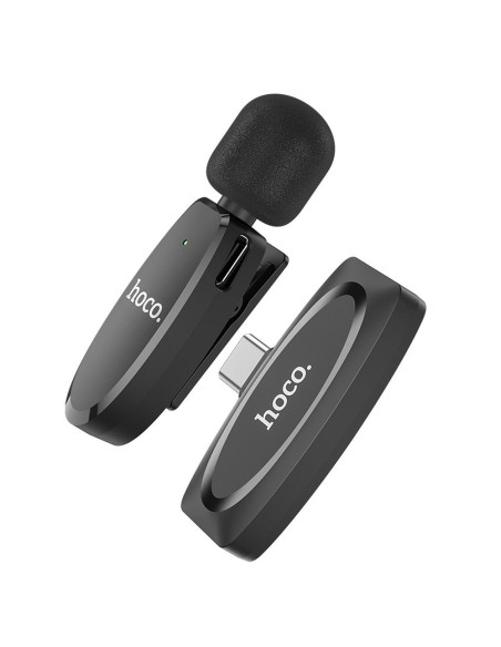 Microphone cravate sans fil HOCO Type C L15 noir