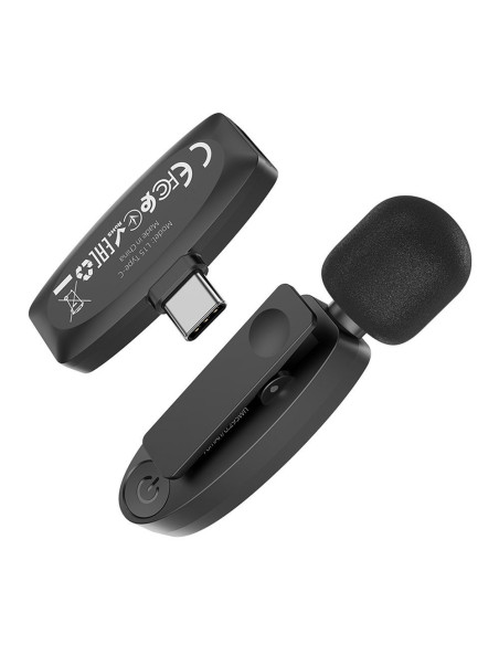 Microphone cravate sans fil HOCO Type C L15 noir