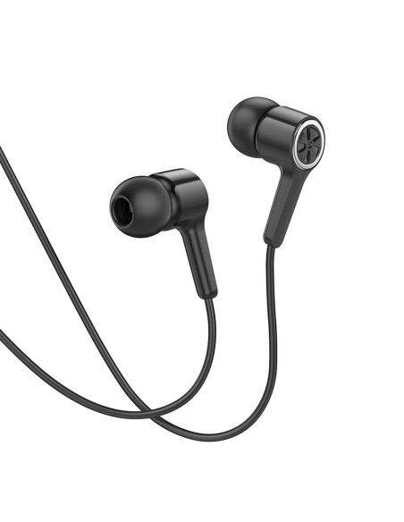 HOCO wire earphones Jack 3,5 mm with microphone M104 black