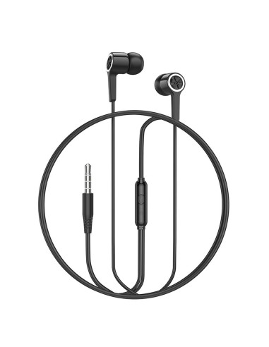 HOCO wire earphones Jack 3,5 mm with microphone M104 black