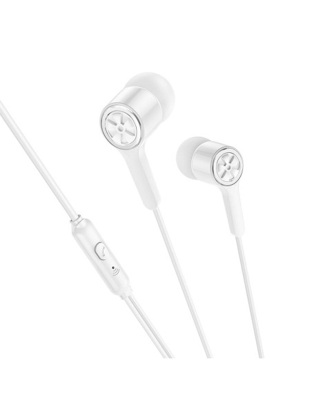 HOCO wire earphones Jack 3,5 mm with microphone M104 white
