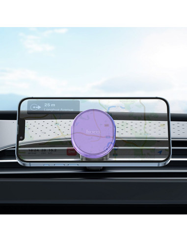 Support voiture magnétique HOCO pour grille H1 violet