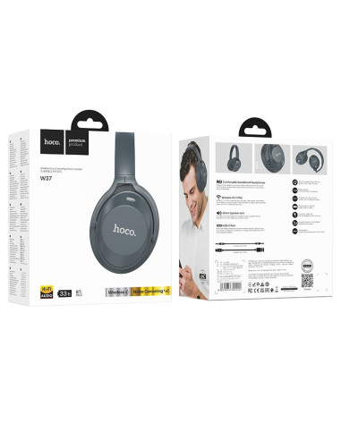 HOCO wireless bluetooth headphones ANC W37 smoky blue