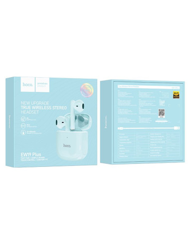 Écouteurs sans fil bluetooth HOCO TWS EW19 Plus bleu