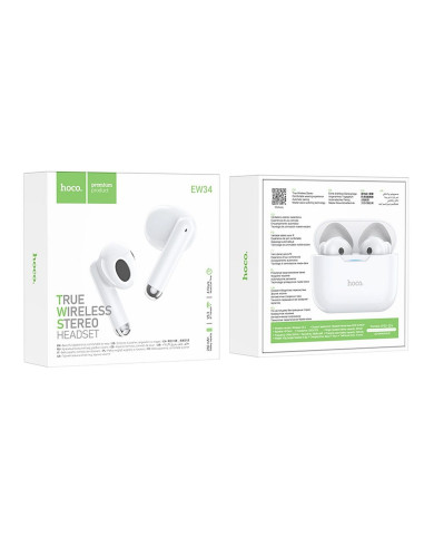 Écouteurs sans fil bluetooth HOCO TWS EW34 blanc
