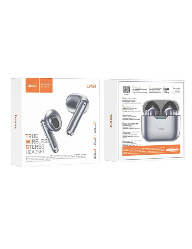 Écouteurs sans fil bluetooth HOCO TWS EW34 gris