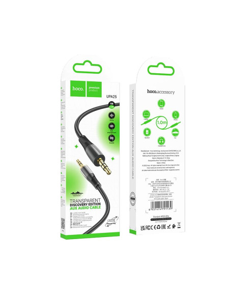 HOCO Câble AUX Jack 3,5 mm vers Jack 3,5 mm UPA25 1 m noir EOL