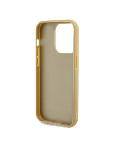 Véritable GUESS Case GUHCP14LPMSDGSD pour iPhone 14 Pro (Disco Script Metal / Gold)