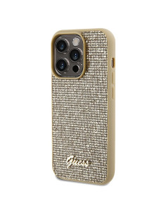 Véritable GUESS Case GUHCP14XPMSDGSD pour iPhone 14 Pro Max (Disco Script Metal / Gold) 2