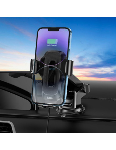 Support voiture à induction HOCO pour pare-brise/planche 15W HW3 noir