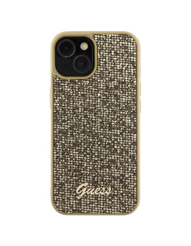 Coque GUESS pour IPHONE 13 / 14 / 15 GUHCP15SPMSDGSD (Disco Metal Script) Or