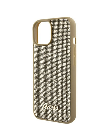 Coque GUESS pour IPHONE 13 / 14 / 15 GUHCP15SPMSDGSD (Disco Metal Script) Or