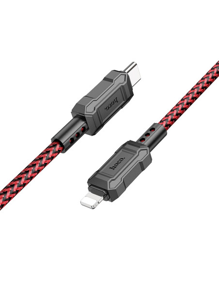 Câble HOCO Type C vers Lightning PD 2.4A 20W X94 1 m rouge