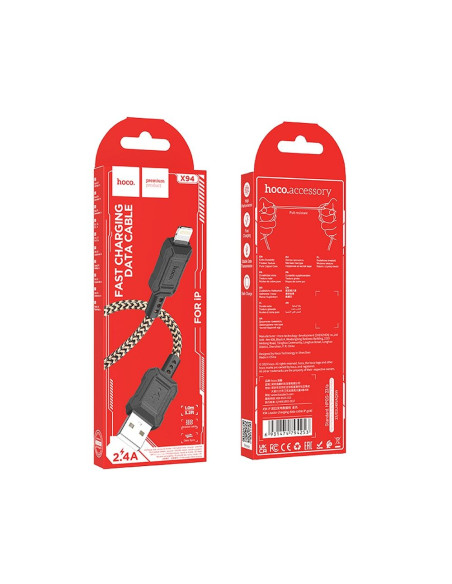 HOCO Câble USB A vers Lightning 2,4A X94 1 m doré