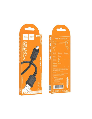 HOCO Câble USB A vers Micro USB 2.4A X94 1 m noir