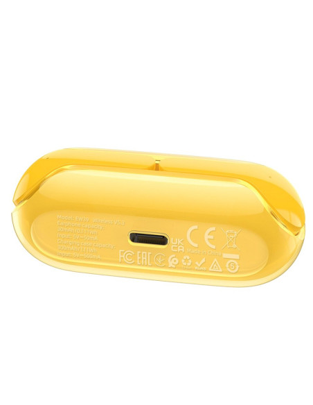 Écouteurs sans fil bluetooth HOCO TWS ENC EW39 jaune