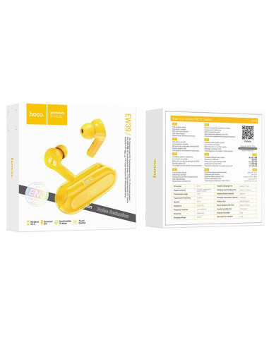Écouteurs sans fil bluetooth HOCO TWS ENC EW39 jaune