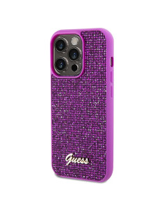 Véritable GUESS Case GUHCP14XPMSDGSF pour iPhone 14 Pro Max (Disco Script Metal / fuchsia) 2