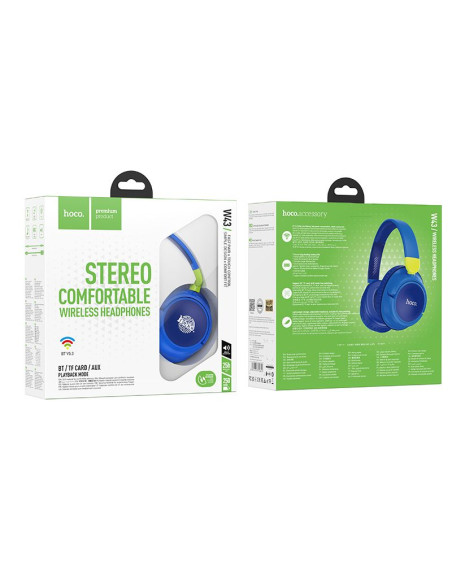 HOCO wireless bluetooth headphones W43 blue