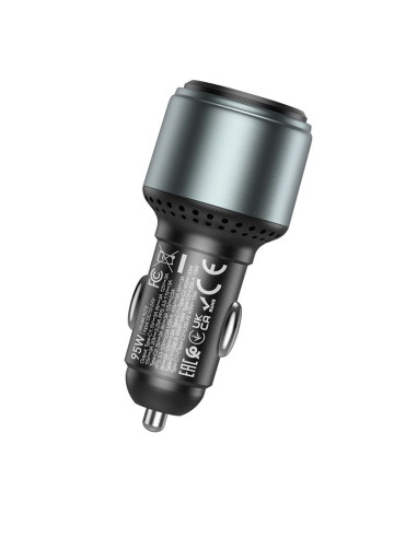 HOCO chargeur de voiture USB A + 2 x Type C PD QC 95W NZ9 noir