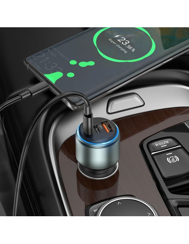 HOCO chargeur de voiture USB A + 2 x Type C PD QC 95W NZ9 noir