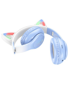 Écouteurs sans fil bluetooth HOCO W42 Cats Ears crystal blue 2