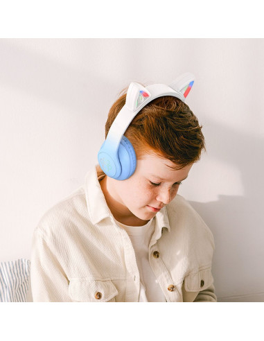 Écouteurs sans fil bluetooth HOCO W42 Cats Ears crystal blue