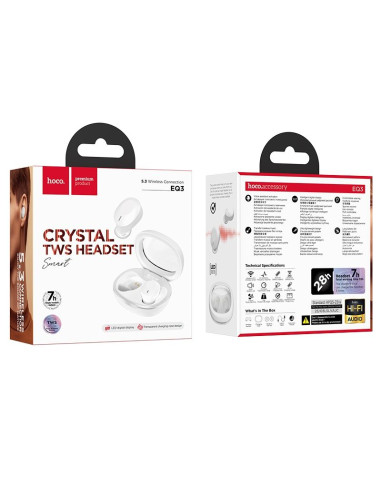 Écouteurs sans fil bluetooth HOCO TWS EQ3 blanc