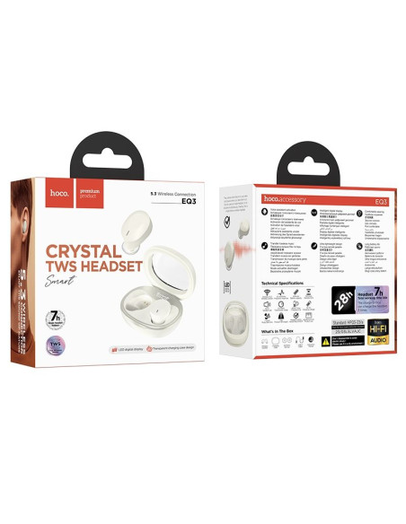HOCO wireless bluetooth earphones TWS EQ3 white