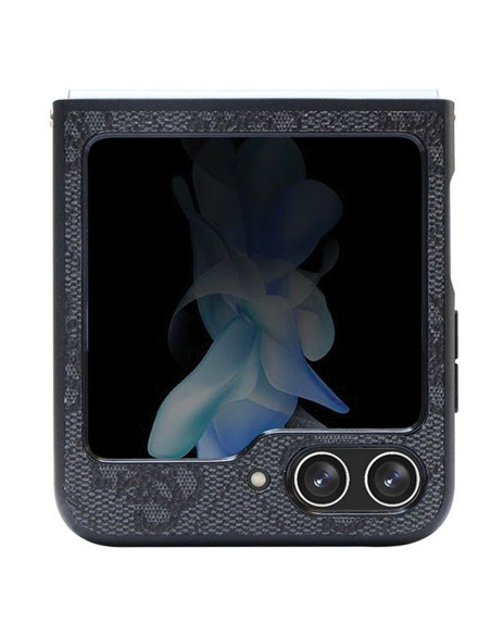 Véritable GUESS Case GUHCZF5P4TDPK pour Samsung Flip 5 (4G Triangle Strass / noir)