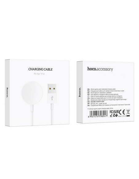 HOCO câble de chargement pour smartwatch Y14 0,8m blanc