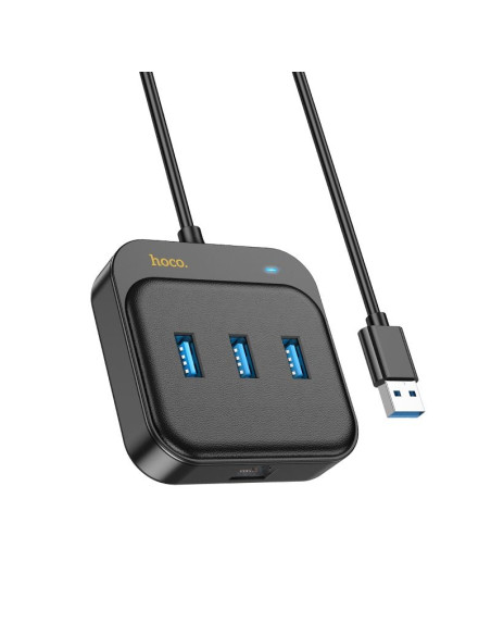 Adaptateur HOCO HUB 4in1 USB A HB35 1,2m noir
