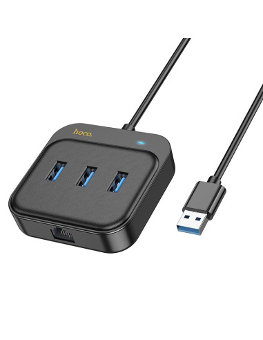 Adaptateur HOCO HUB 4in1 USB A HB35 1,2m noir