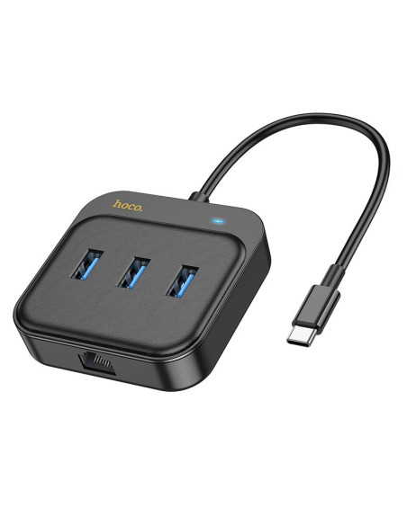 Adaptateur HOCO HUB 4in1 Type C HB35 0,2 m noir