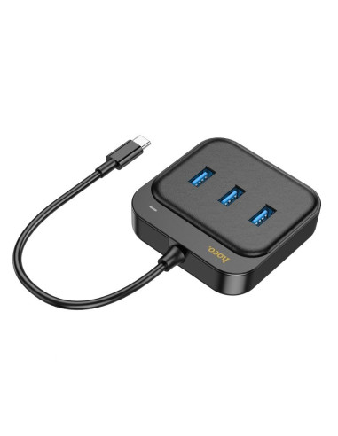 Adaptateur HOCO HUB 4in1 Type C HB35 0,2 m noir