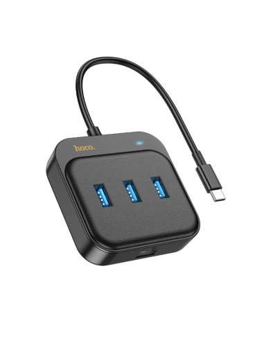 Adaptateur HOCO HUB 4in1 Type C HB35 0,2 m noir