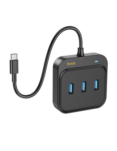 Adaptateur HOCO HUB 4in1 Type C HB35 0,2 m noir