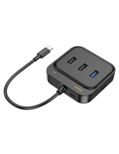 Adaptateur HOCO HUB 5in1 Type C HB36 0,2 m noir 2