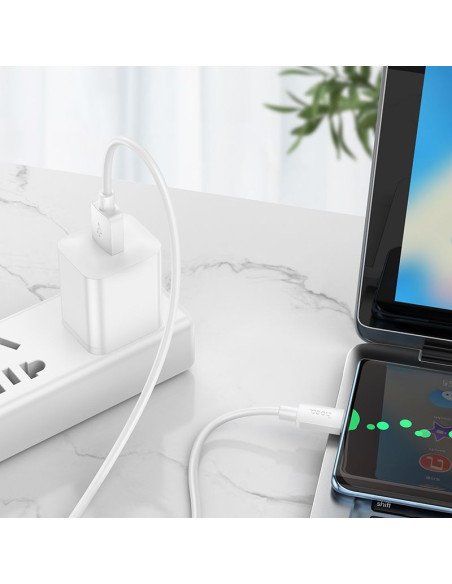 HOCO Câble USB A vers Type C PD 2.4A 27W X96 1 m blanc