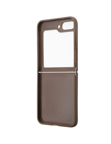 Véritable GUESS Case GUHCZF5P4TDPW pour Samsung Flip 5 (4G Triangle Strass / brun)