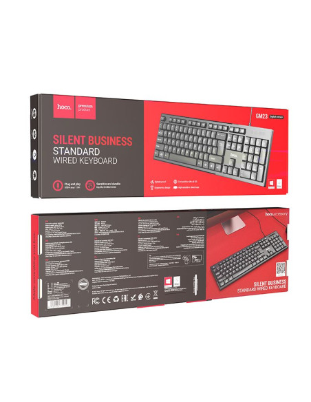 HOCO wire keyboard USB A QWERTY GM23 1,45 m black