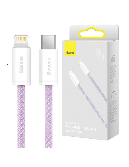 Câble BASEUS Type C vers Lightning PD 20W Dynamic CALD000005 1 m violet