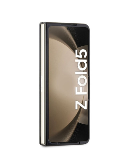 Véritable KARL LAGERFELD Case KLHCZFD5SAKCNPK pour Samsung Fold 5 (Saffiano K&C PIN / noir)