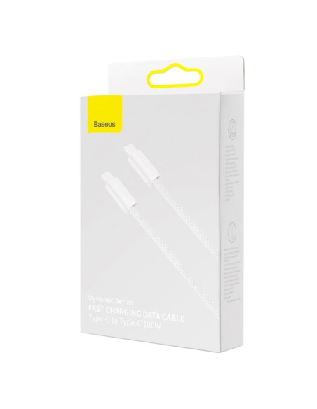 Câble BASEUS Type C vers Type C PD100W Power Delivery Dynamic Series CALD000302 2m blanc