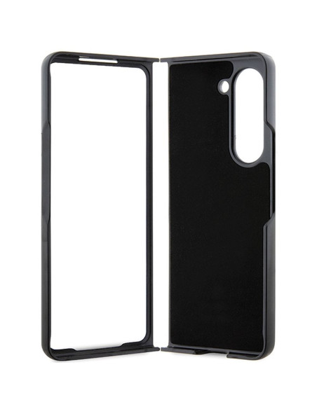 Véritable KARL LAGERFELD Case KLHCZFD5SAKCNPK pour Samsung Fold 5 (Saffiano K&C PIN / noir)